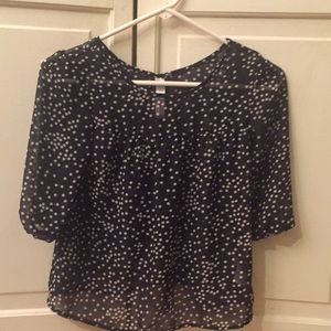 Black and white polka dot shirt